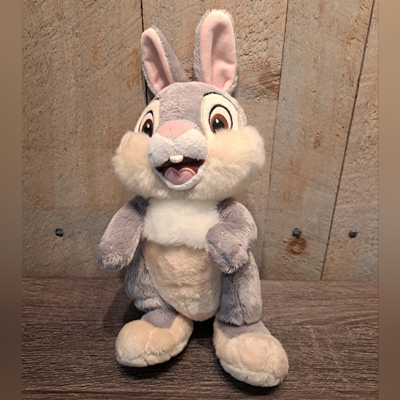 Disney Babies Thumper Bambi Plush Baby Gray Bunny Rabbit 12" Stuffed Disney Park - Picture 1 of 6